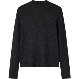 森马毛衣女冬季舒适紧身半高领正肩纯色羊毛衫气质百搭显瘦打底衫