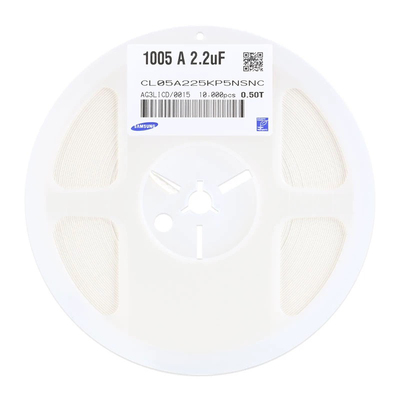 原装 0402贴片电容 2.2uF ±10% 10V X5R CL05A225KP5NSNC (50只)