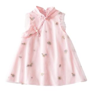 2025新款女童宝宝夏装婴儿旗袍裙子夏季薄款中国风衣服1岁连衣裙2