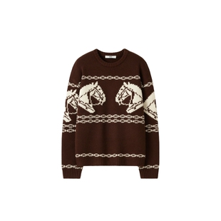 【ICE DUST】hug 2025秋冬新款小马粗棒针感套头毛衫icedust