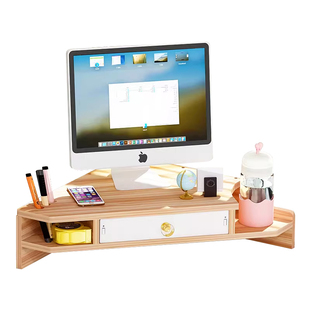 工位电脑增高架办公室三角形转角置物架双层台式显示器屏垫高支架