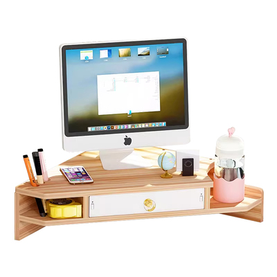 工位电脑增高架办公室三角形转角置物架双层台式显示器屏垫高支架