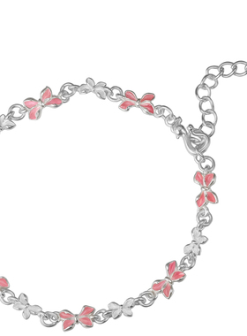 吴越老银铺粉绡纯银手链