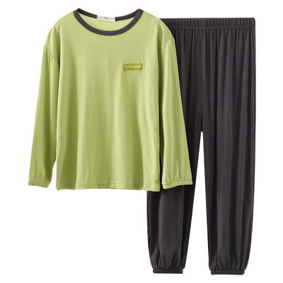 休闲简约薄款睡衣束脚春秋季