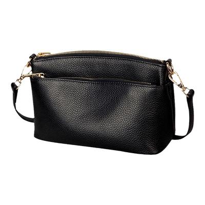 妈妈款多隔层手提小包软皮单肩包