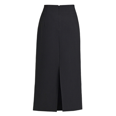 帛衣考中长款直筒休闲A形开叉