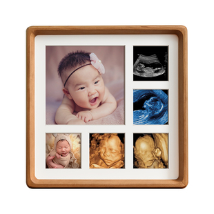 四九宫格相框diy定制高级感实木摆台打印照片相片框儿童记录成长