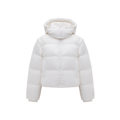 GUESS可拆卸袖两穿绗缝羽绒服