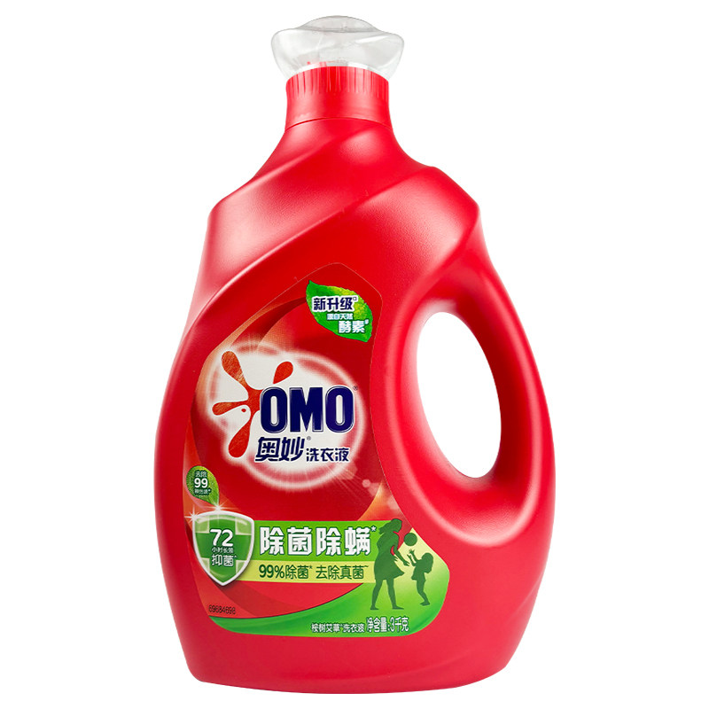 奥妙除菌除螨酵素洗衣液桉树艾草去渍洁净大容量3kg1公斤400g家用