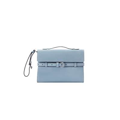 【礼物低至5折】Moschino/莫斯奇诺 男士Tie Me硬壳皮革手拿包