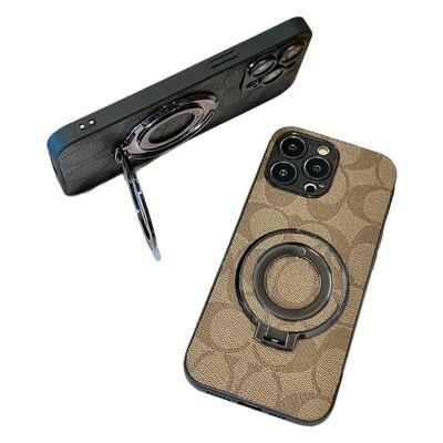 适用苹果16promax手机壳iPhone15磁吸支架14plus金属11pro简约xr复古风xs超薄13promax高级感7plus防摔6splus