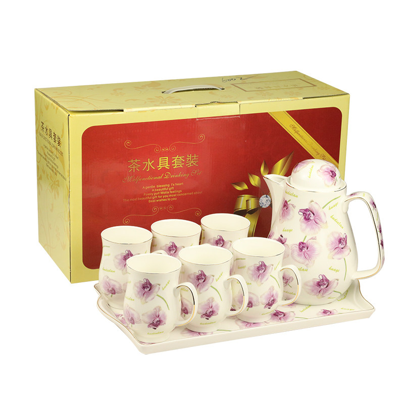 陶瓷茶具 8件套组 茶盘茶壶茶杯 整套茶具 工艺茶具 健康环保茶艺