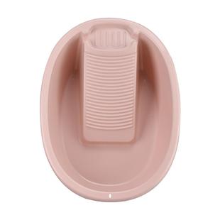 大号洗衣盆圆形搓衣板一体阳台家用带搓板学生宿舍塑料加厚搓衣盆