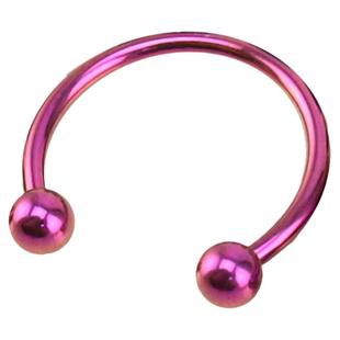 Shinma F-136钛合金外螺纹马蹄环鼻中隔唇环耳骨环恢复用穿刺饰品