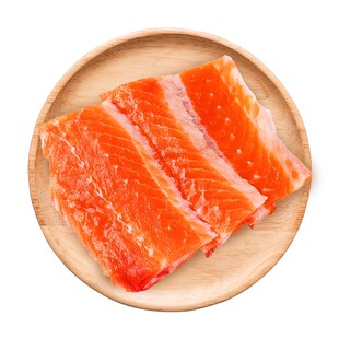 【鲜有汇聚】新鲜进口三文鱼排300克*5盒 鱼骨 烧烤 炖汤