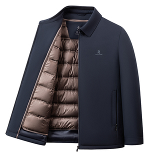 [云感羽绒/一衣两穿]梦特娇男士羽绒服冬装商务夹克鸭绒外套保暖J
