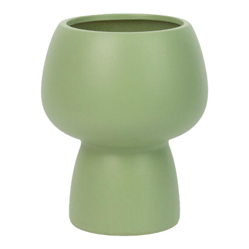 创意高档陶瓷花盆托盘高脚兰花蝴蝶兰风信子绿植花卉透气网红陶盆