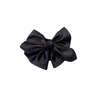 超大号缎面蝴蝶结丸子头抓夹女高级感盘发高颅顶发卡在逃公主发夹