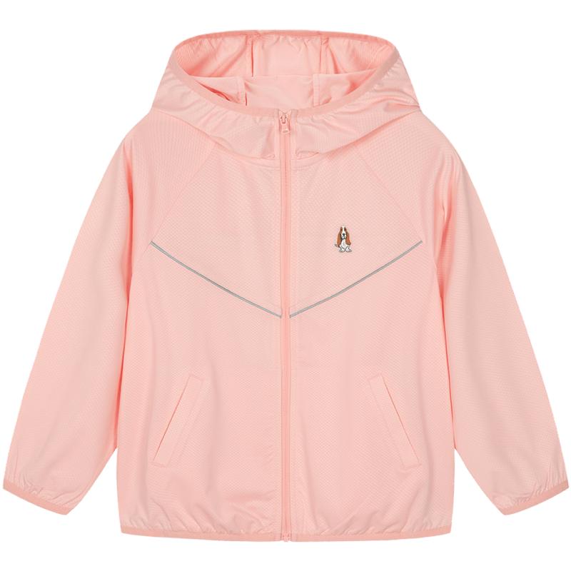 暇步士童装儿童防晒衣夏季新款男童薄款皮肤衣女大童休闲连帽外套