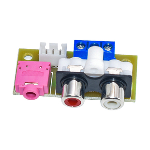 音频输入输出转接接线引线板rca莲花3.5mm插头插座pcb接线端子