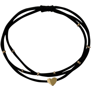 头绳女2026年新款高弹力耐用简约橡皮筋多股发绳金色爱心扎头发圈