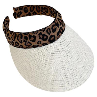 草编帽子女秋冬季鸭舌空顶帽太阳帽新款防晒遮阳帽骑车草帽冬天潮