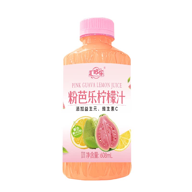 【特价促销】芭乐柠檬汁608ml*6瓶夏日爆款清爽解渴解腻果汁饮料