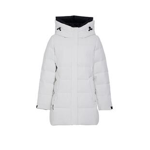 雪伦红色羽绒服女款冬季显瘦双层帽修身保暖冬季新款防风