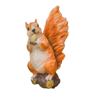 园林摆件花园庭院装饰仿真爬树小松鼠摆件创意工艺品树脂动物雕塑