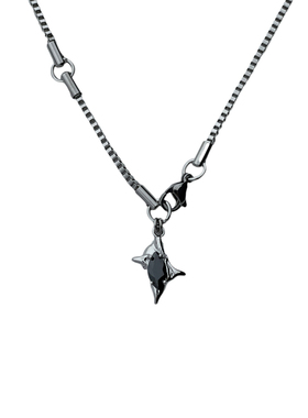 钛钢锆石项链欧美轻奢嘻哈小众设计锁骨链2025新款毛衣链百搭饰品