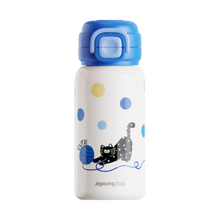 九阳保温杯女新款一盖双饮口水杯男学生上学专用水壶儿童吸管杯子