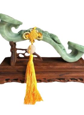 天然绿色玉如意摆件装饰开业礼品