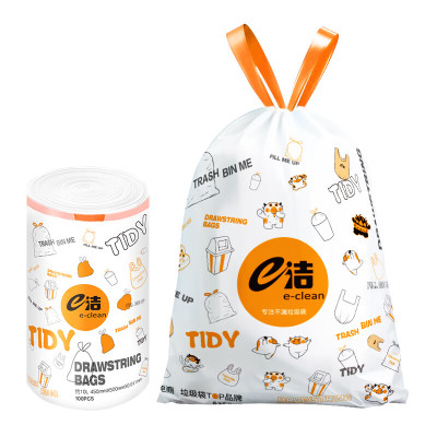 e洁垃圾袋卡通加厚厨房手提式