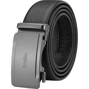 金利来新款轻奢皮带真皮简约复古腰带男商务头层牛皮裤带礼盒包装