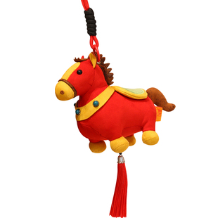 2026马年吉祥物挂件公仔可爱小马玩偶娃娃生肖马包包挂饰毛绒玩具