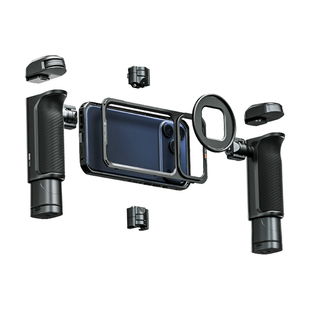 PGYTECH手机兔笼套装适用于iPhone17ProMax专业摄影手柄苹果17Pro兔笼金属手机壳灵活拓展蓝牙拍摄