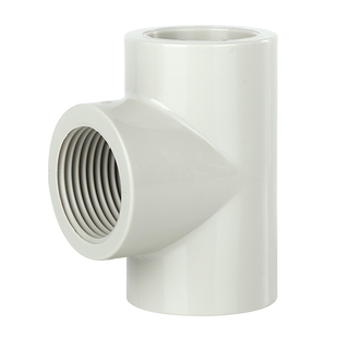 戎生PPH内丝三通国标PP管化工给排水管子内牙螺纹立体塑料配件