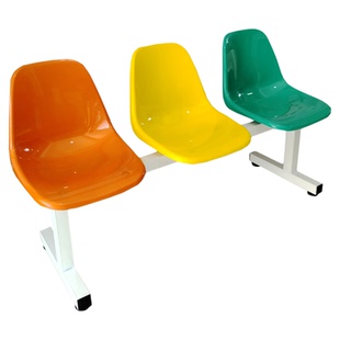 室内外长椅塑料排椅三人位商场店铺休息椅网红打卡等候椅摄影椅子