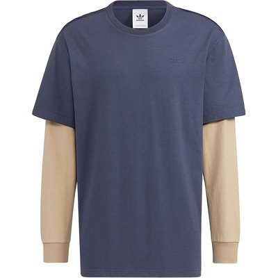 Adidas/阿迪达斯正品男女同款字母印花休闲圆领长袖T恤HR3470