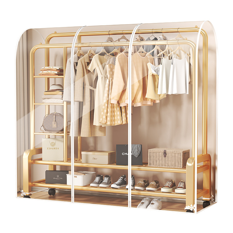 270°全封闭大衣防尘罩落地衣架