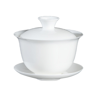 薄胎骨瓷大茶盘茶具套装茶海纯白金边13寸客厅阳台茶室自用送礼