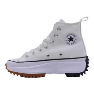 CONVERSE匡威新款女增高厚底帆布小白鞋百搭休闲运动鞋子166799C