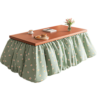 烤火桌子家用新款长方形烤火架冬季取暖茶几实木折叠餐桌炕桌简易