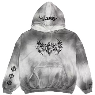 清仓  Grailz  LEARL限定秋冬水洗做旧脏染破坏刺绣梵文连帽卫衣