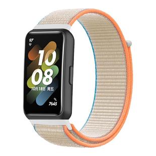 适用华为手环腕带10/9/8/7NFC版手表精织尼龙回环手表带运动透气替换带七代智能配件男女款彩虹非原装个性潮