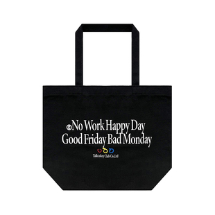 Talktokey坏蛋周一黑色重磅托特包通勤百搭单肩秋冬帆布包袋男女