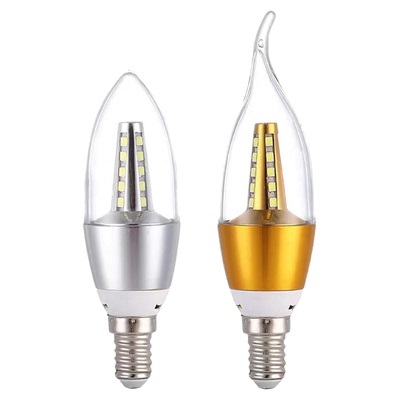 led蜡烛灯泡E14小螺口水晶吊灯用