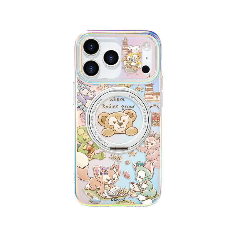 ZHIZHE×达菲熊花园适用苹果17Promax手机壳新款Lo5磁吸带支架iPhone16Pro支点套14可爱15好看高级感13pm