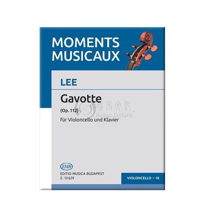 塞巴斯蒂安李 加沃特舞曲Op112 大提琴和钢琴 布达佩斯 原版乐谱书 Lee Sebastian Gavotte Violoncello and Piano Z13629