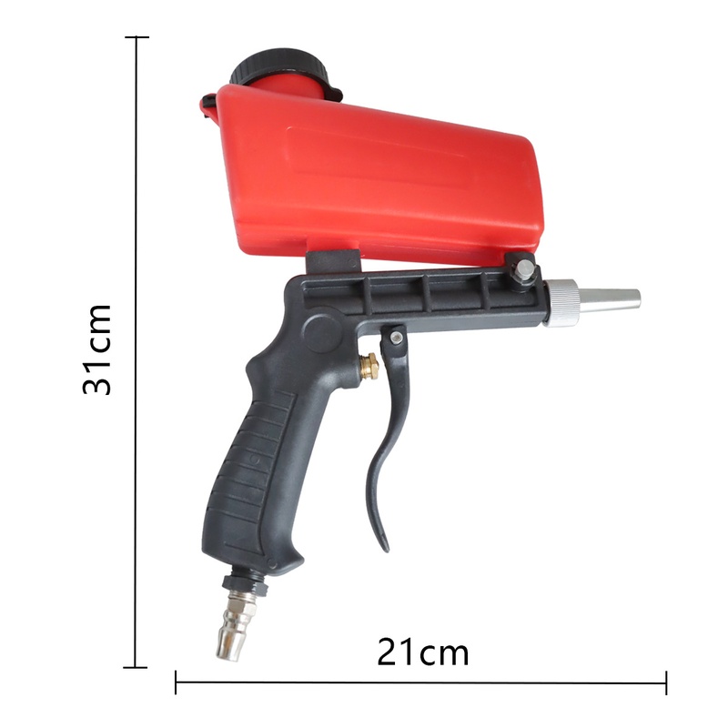批发小型手持式喷砂枪气动喷砂枪便携式红色蓝色黑气动喷砂